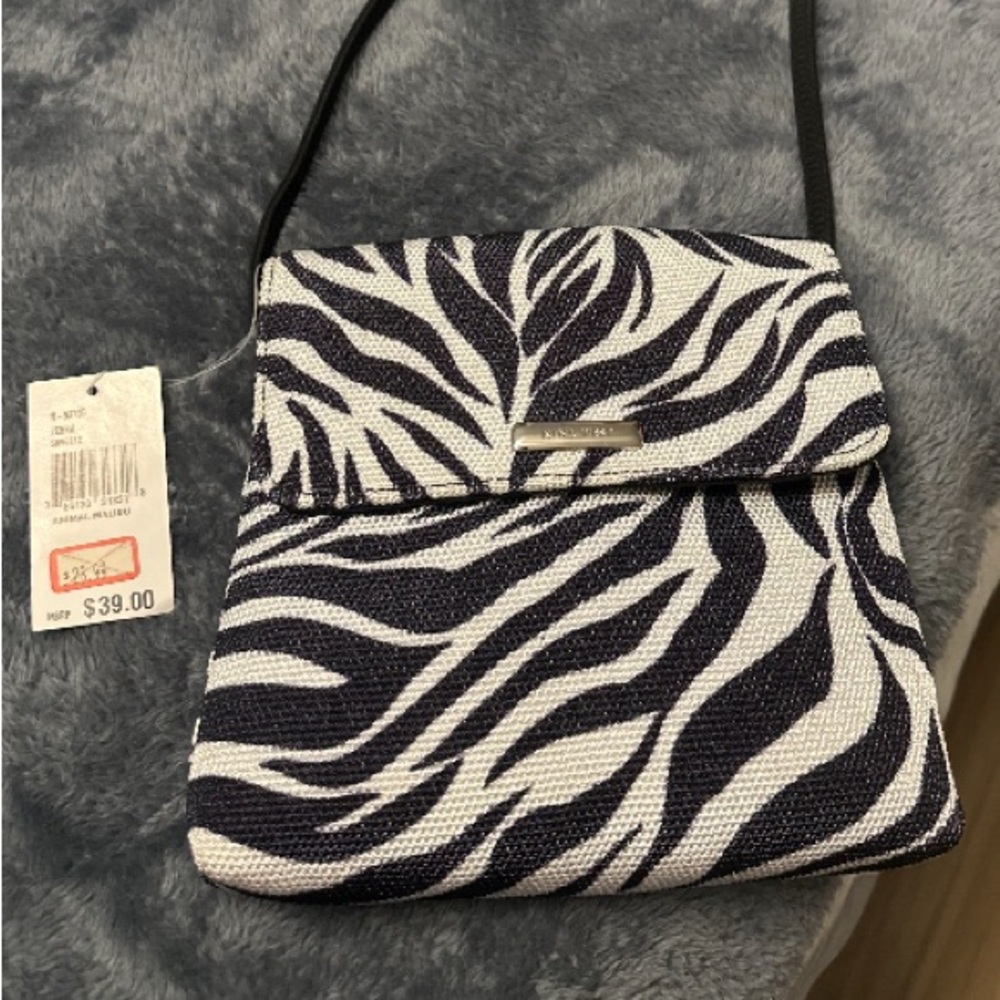 NWT Nine West Zebra Print Crossbody